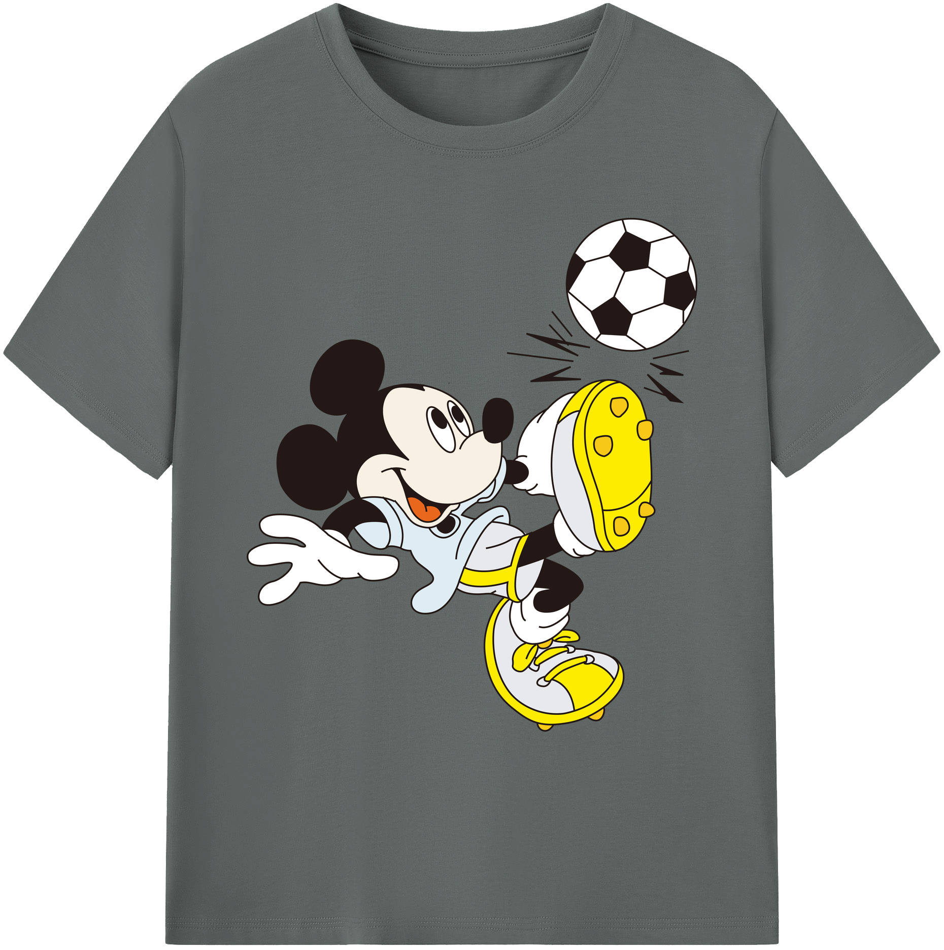 ミッキーマウス Mickey Mouse 綿100％ メンズ半袖Tシャツ｜肌触りやわらか＆通気性